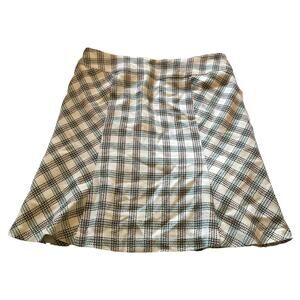 Ann Taylor Loft Basket Weave Plaid A-Line Skirt, Sz 10